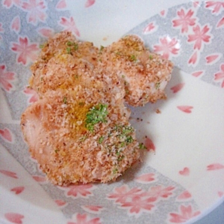 香ばしさが美味！マグロのパン粉焼き